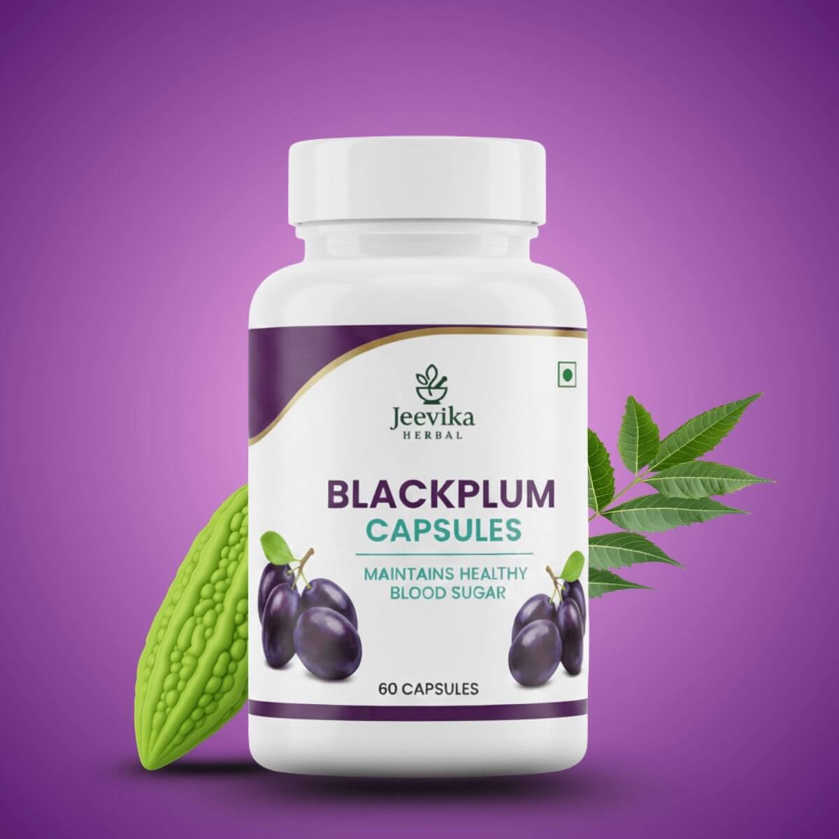 Blackplum Capsules for diabetes & Blood sugar by Jeevika Herbal