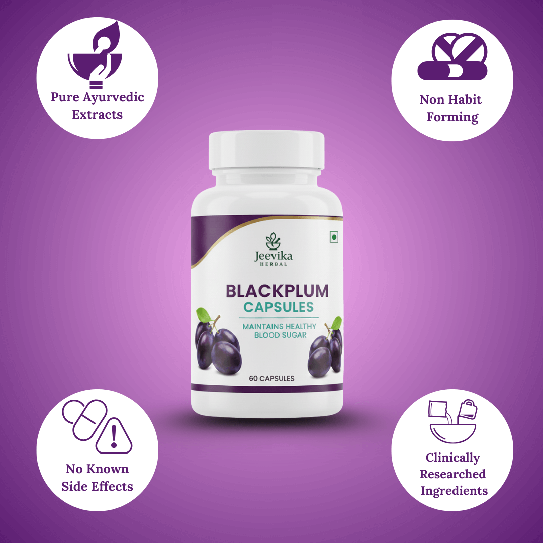 Natural diabetes capsules with jamun karela gurmar for balanced blood glucose levels